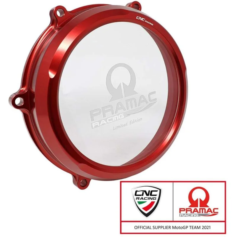 Carter trasparente CA210 per frizioni ad olio Ducati Multistrada V4 - Diavel V4- Pramac Racing Limited Edition CNC Racing Rosso Esclusivo