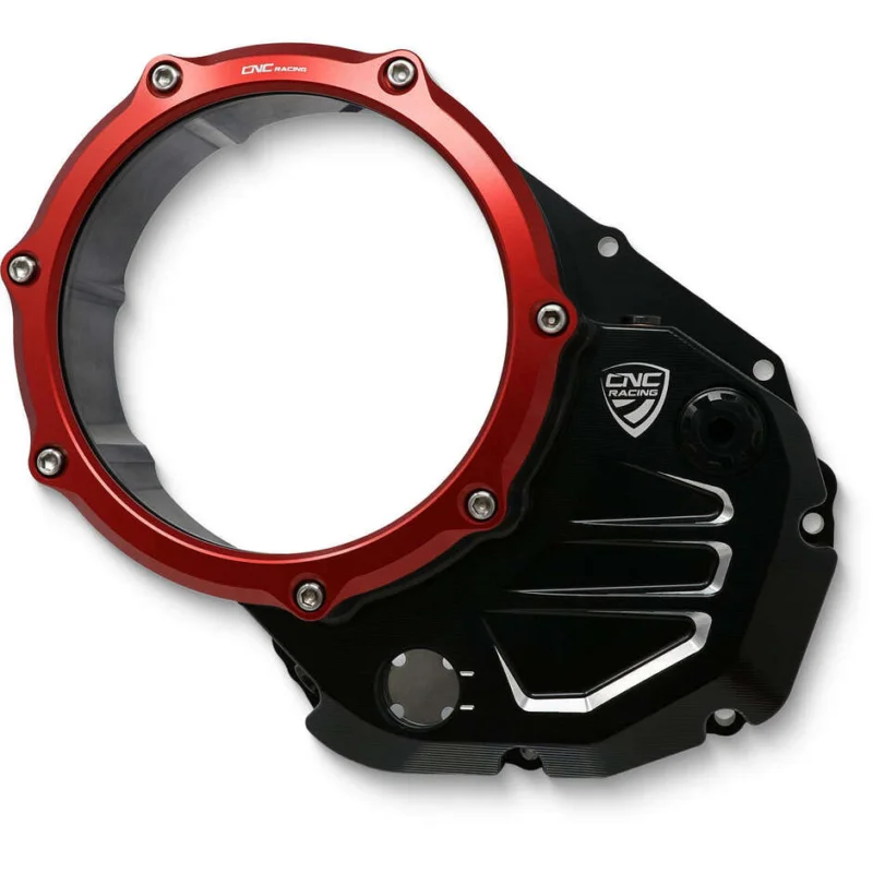 Non Perdere Carter trasparente CA501 per frizioni ad olio Ducati BICOLOR CNC Racing Nero Rosso