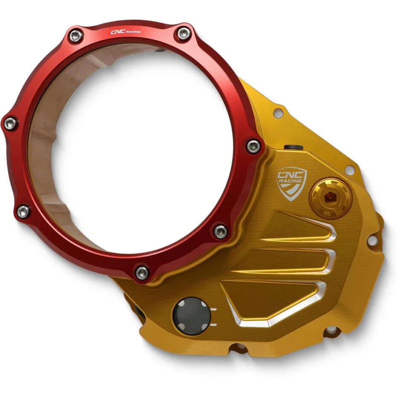 Carter trasparente CA501 per frizioni ad olio Ducati BICOLOR CNC Racing Oro Rosso Prezzo Di Fabbrica