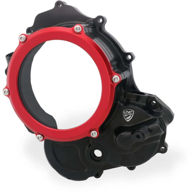 Carter trasparente CA510 per frizioni ad olio Ducati BICOLOR CNC Racing Nero Rosso Popolare