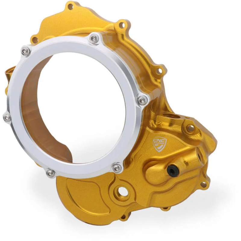 Carter trasparente CA510 per frizioni ad olio Ducati BICOLOR CNC Racing Oro Argento Prezzo Scontato