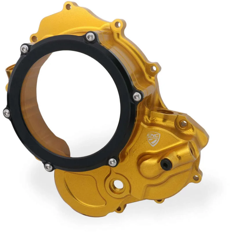 Vendita Finale Carter trasparente CA510 per frizioni ad olio Ducati BICOLOR CNC Racing Oro Nero