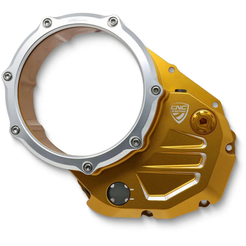 Carter Trasparente Frizioni ad Olio Ducati BICOLOR CNC Racing Oro Argento Occasione Imperdibile