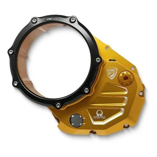 Carter trasparente per frizioni ad olio Ducati Pramac Racing Limited Edition CNC Racing Oro Nero Ultime Pezzi