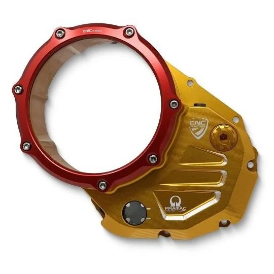 Carter trasparente per frizioni ad olio Ducati Pramac Racing Limited Edition CNC Racing Oro Rosso Popolare