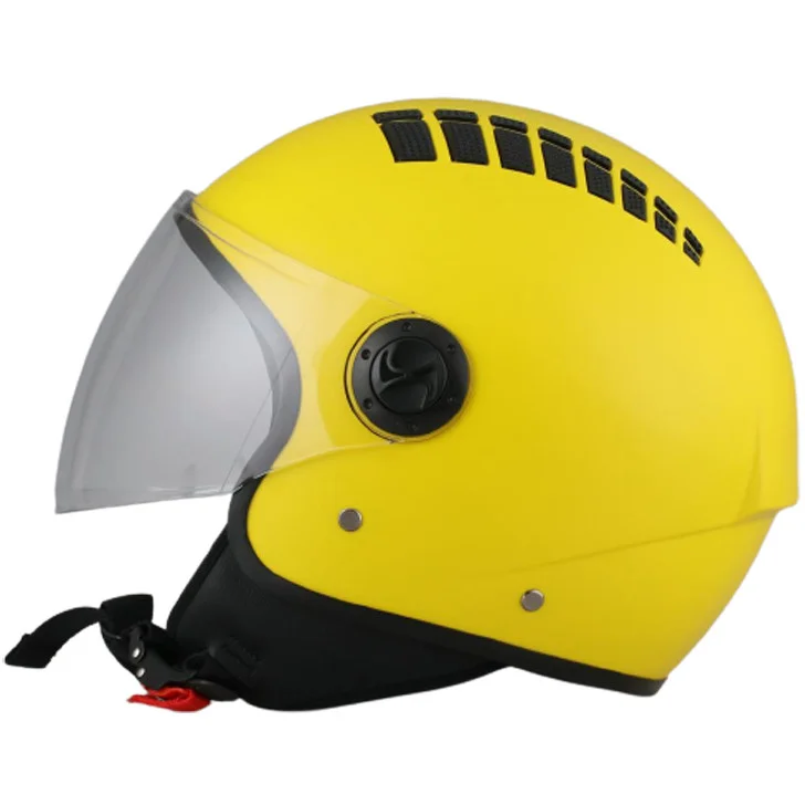 Più Venduto Casco Demi-Jet Moto BHR 810 Air Giallo Opaco