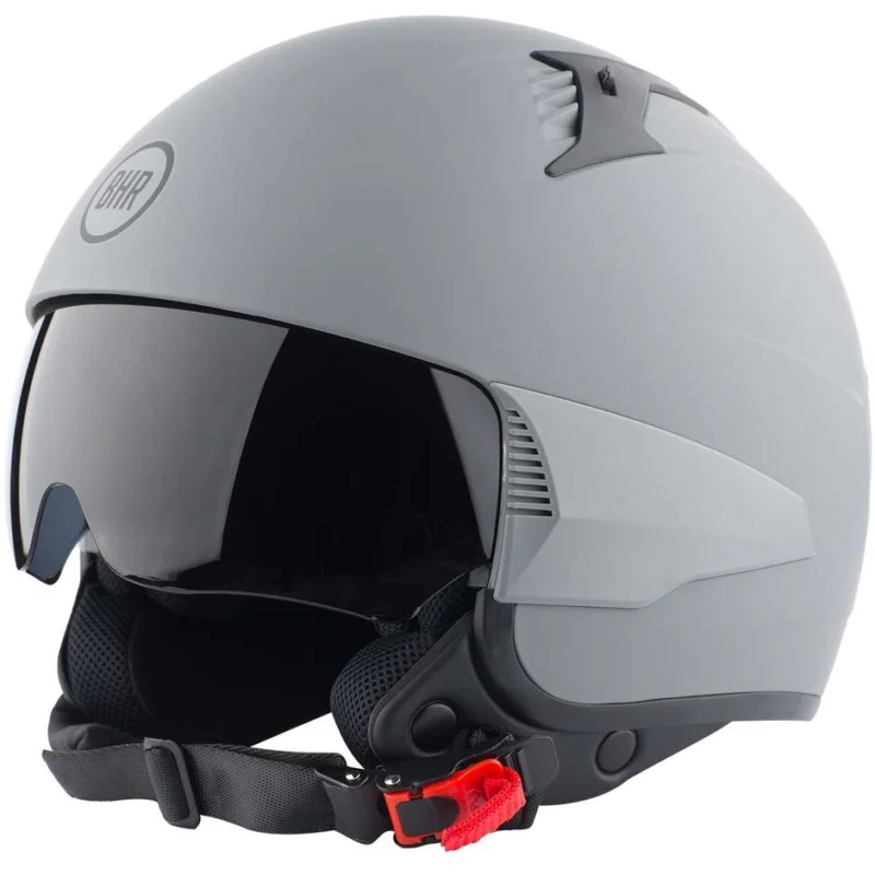 Novità Casco Demi-Jet Moto BHR 815 Comby Grigio Opaco Personalizzabile