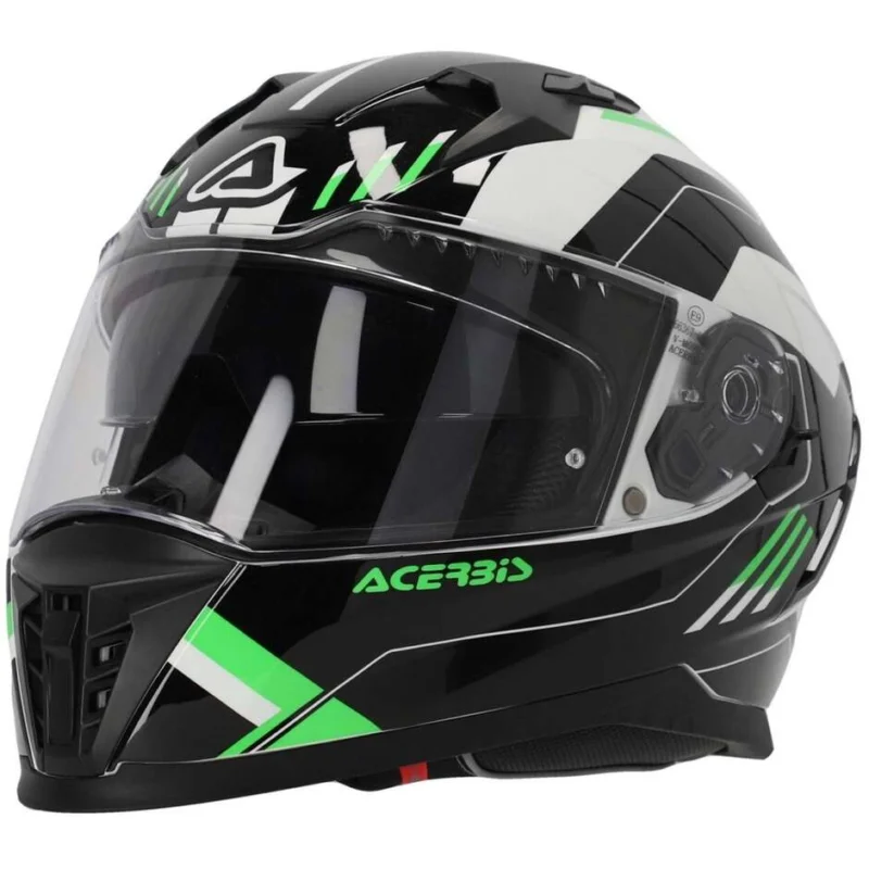 Casco Integrale da Moto ACERBIS X-WAY GRAPHIC Nero Verde Ultime Pezzi
