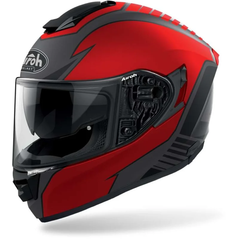Casco Integrale Doppia Visiera Moto Airoh ST 501 TYPE Rosso Opaco Promozione