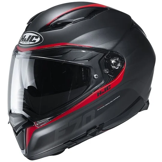 Occasione Casco Integrale In Fibra Doppia Visiera Moto HJC F70 FERON MC1SF Nero Rosso Opaco