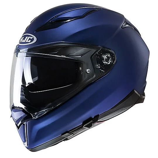 Casco Integrale In Fibra Doppia Visiera Moto HJC F70 Semi Opaco Blu Metallic Occasione