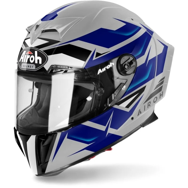 Casco Integrale in Fibra Moto Airoh GP550 S Wander Blu Lucido Ultima Occasione