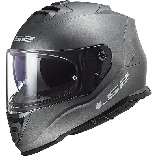 Consegna Rapida Casco Integrale Moto Doppia Visiera Ls2 FF800 STORM Solid Titanio Opaco