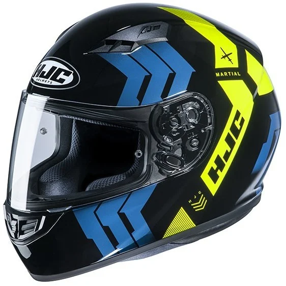 Sconto Casco Integrale Moto HJC CS-15 MARTIAL MC4H Nero Blu Giallo