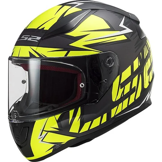 Ultimissimo Modello Casco Integrale Moto Ls2 FF353 RAPID Cromo Nero Opaco Giallo Fluo