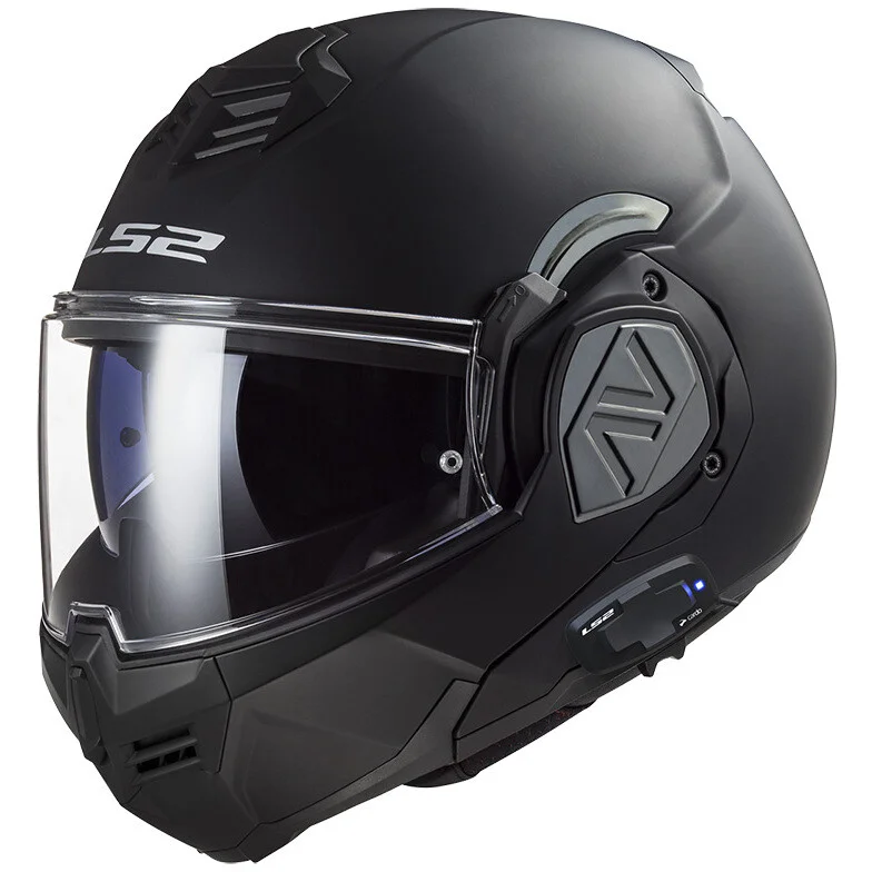 Casco Modulare P/J LS2 FF906 ADVANT SOLID Nero Opaco Con Interfono LS2-4X UCS Integrato Promozione