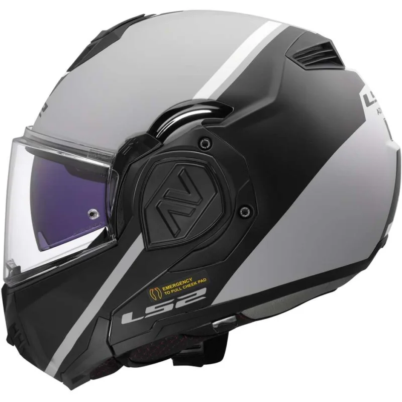 Casco Modulare P/J LS2 FF906 ADVANT SWIPE Grigio Nero Vendita Finale