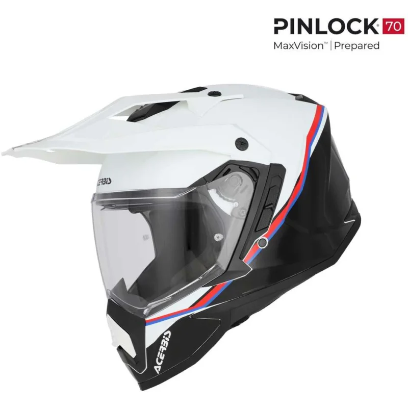 Casco Moto Adventure Acerbis ASSAULT Bianco Nero Nuova Collezione