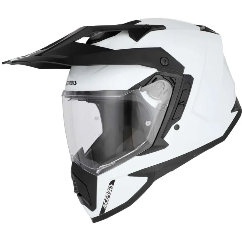 Occasione Casco Moto Adventure Acerbis Assault Mono Bianco