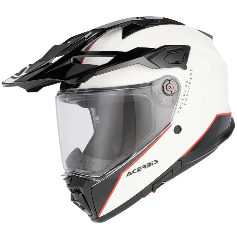 Casco Moto Adventure Acerbis Attack Multi Bianco Nero Occasione Imperdibile