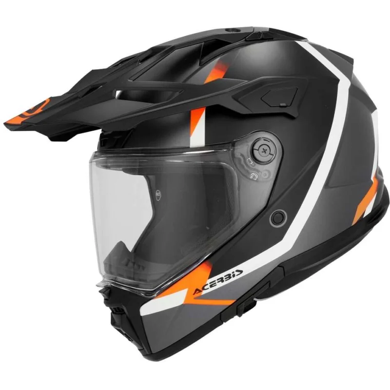 Di Tendenza Casco Moto Adventure Acerbis Attack Multi Nero Arancio Fluo