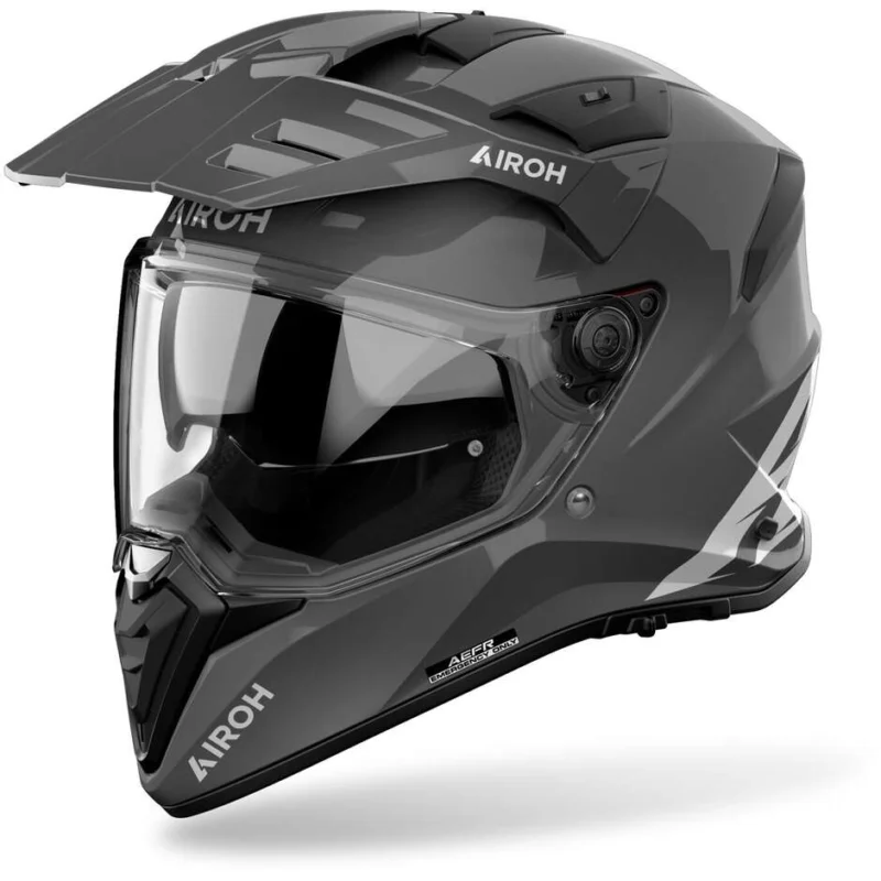 Casco Moto Adventure Airoh BANDIT COLOR Grigio Scuro Lucido Novità