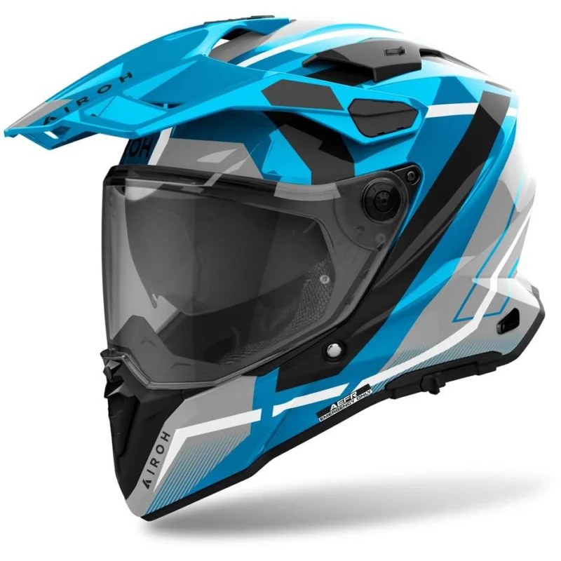 Quantità Limitata Casco Moto Adventure Airoh COMMANDER 2 MAVICK Cerulean Blu