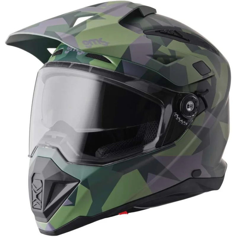 Sconto Casco Moto Adventure GMS Adventus Camo Verde Opaco Nero Mimetico