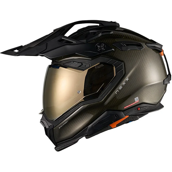 Offerta Lampo Casco Moto Adventure Nexx X.WED3 DUNE CARBON Oro