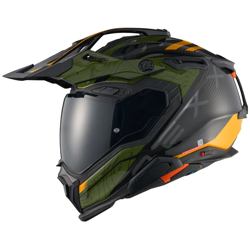 Esclusivo Casco Moto Adventure Nexx X.WED3 Furka Verde Giallo