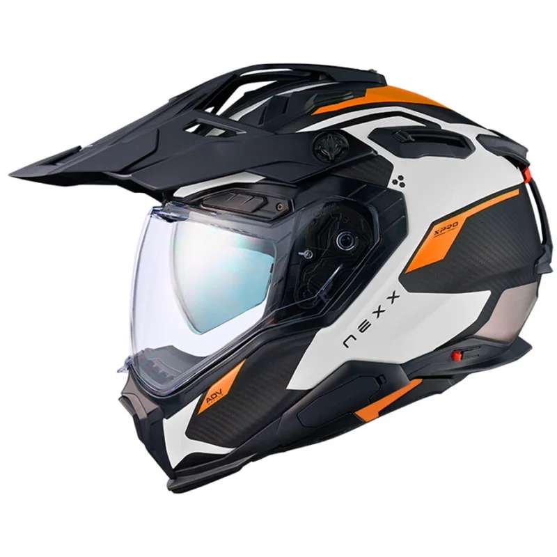 Non Perdere Casco Moto Adventure Nexx X.WED3 KEYO Bianco Arancione Opaco