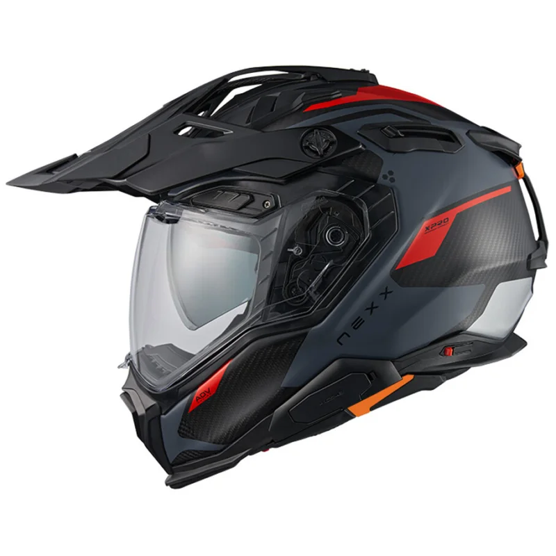Casco Moto Adventure Nexx X.WED3 KEYO Grigio Rosso Opaco Compra Oggi Stesso