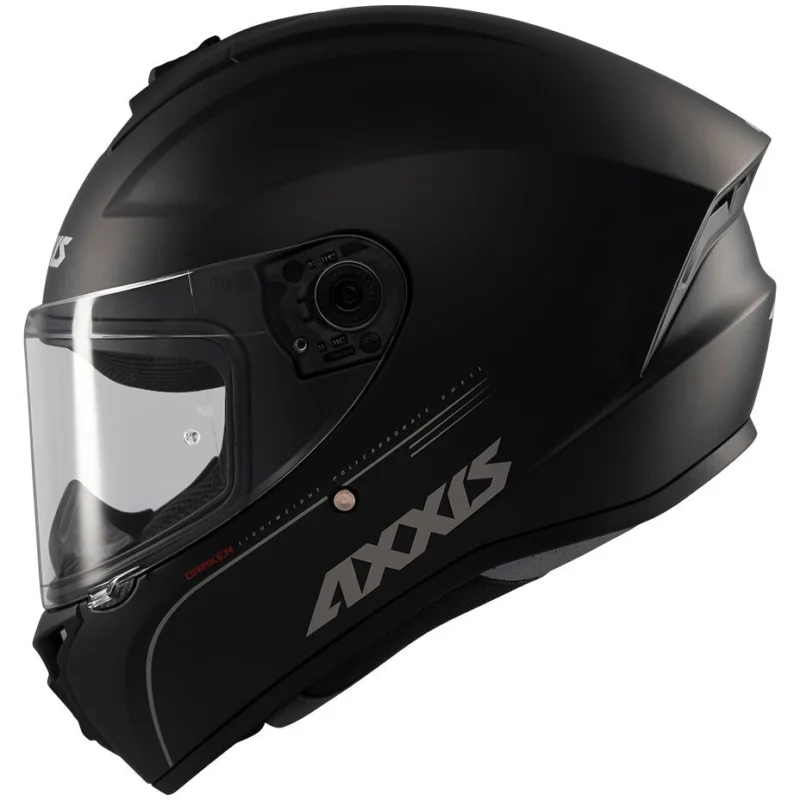 Popolare Casco Moto Axxis Integrale ff112d Draken s Solid V2 A11 Nero Opaco
