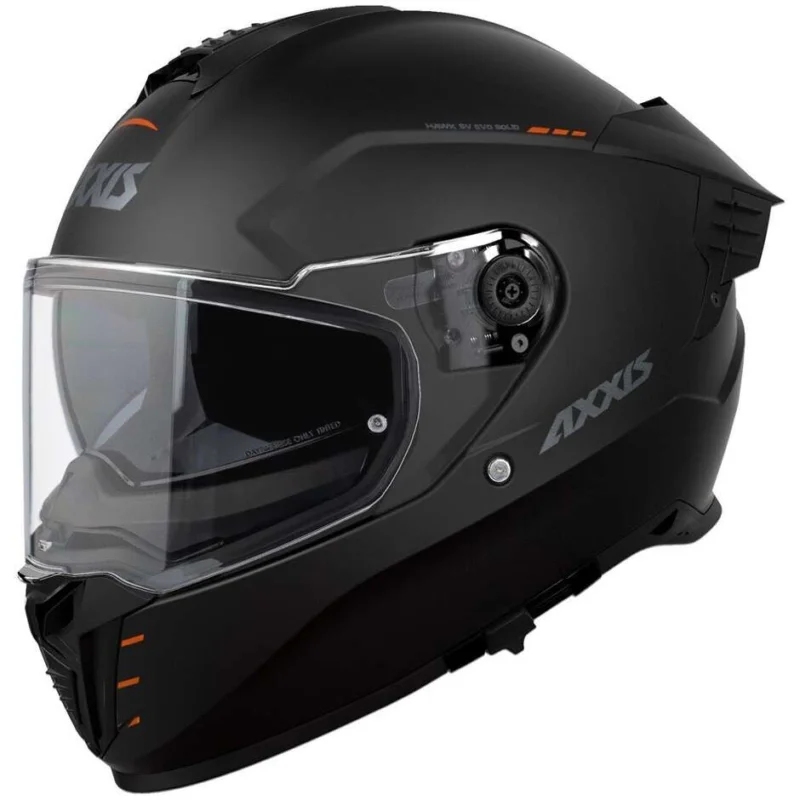 Casco Moto Axxis Integrale ff122sv Hawk Evo Sv Solid A1 Nero Opaco Consegna Rapida
