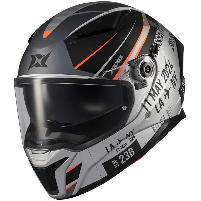 Casco Moto Axxis Integrale ff130sv Panther Sv Passenger A1 Nero grigio Occasione