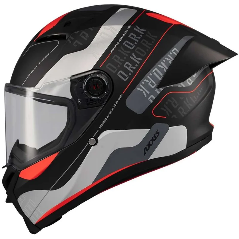 Saldi Casco Moto Axxis Integrale ff132 Fenix Ork B5 Nero Argento