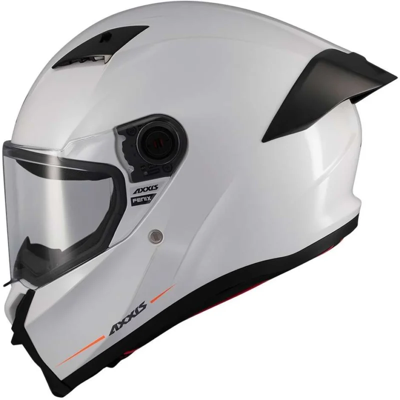 Casco Moto Axxis Integrale ff132 Fenix Solid A0 Bianco Lucido Nuovo Arrivo