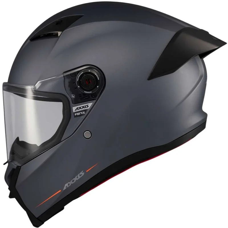 Quantità Limitata Casco Moto Axxis Integrale ff132 Fenix Solid A12 Antracite Opaco