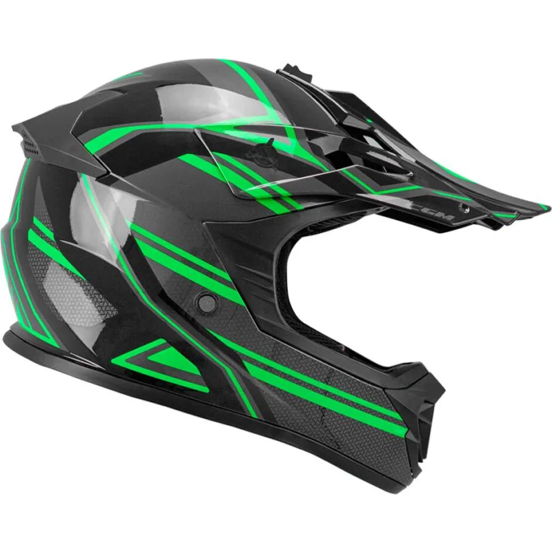 Affare Casco Moto Bambino Cross CGM 267G DIRT-X FURY Nero Grigio Verde