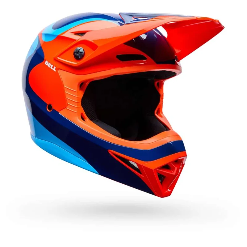 Casco Moto Bambino Cross Enduro Bell MX-10 Mips Youth WAVE Arancio Blu Più Venduto