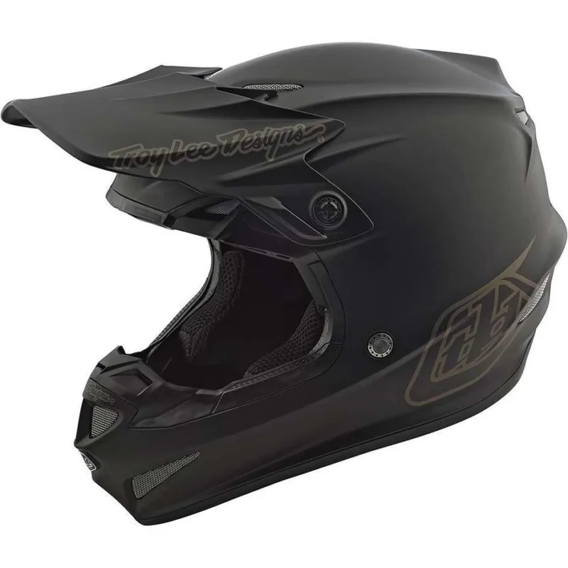 Casco Moto Bambino Cross Enduro Troy Lee Designs GP HELMET MONO Nero Promozione Esclusiva