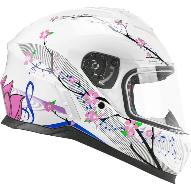 Casco Moto Bambino Integrale CGM 265M MICRO MUSIC Bianco Rosa Offerta