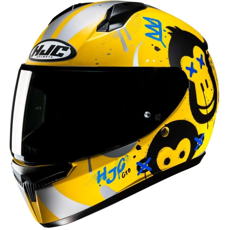 Di Tendenza Casco Moto Bambino Integrale Hjc C10 GETI MC3SF Giallo Opaco