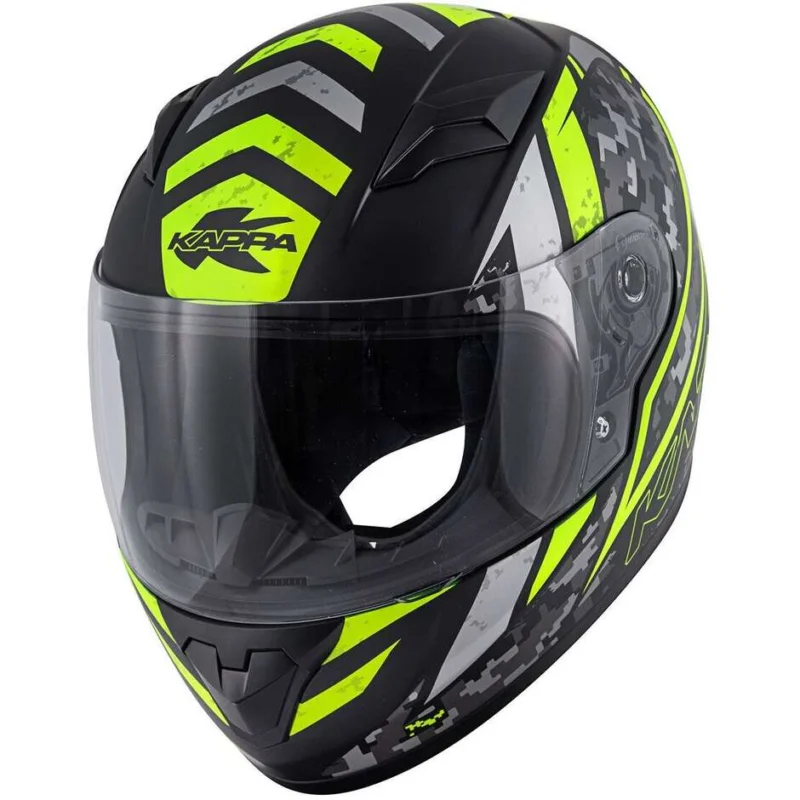 Offerta Lampo Casco Moto Bambino Integrale Kappa KJ04 EVO PROX Nero Opaco Giallo