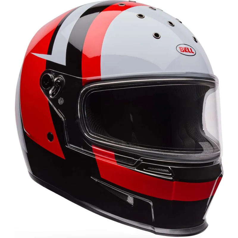 Casco Moto Bell ELIMINATOR SIDETRACK Rosso Nero Nuovo Arrivo
