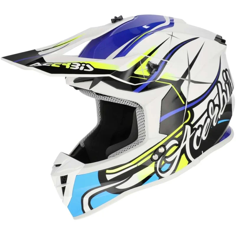 Spedizione Espresso Casco Moto Cross Acerbis LINEAR 2206 Bianco Blu
