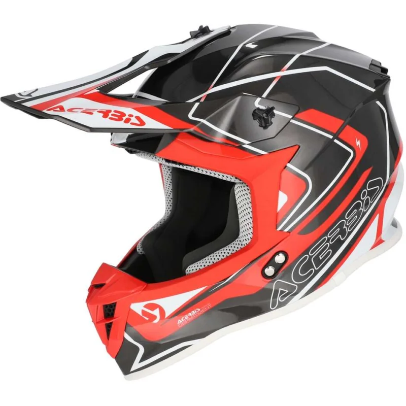 Super Prezzo Casco Moto Cross Acerbis LINEAR 2206 Grigio Rosso