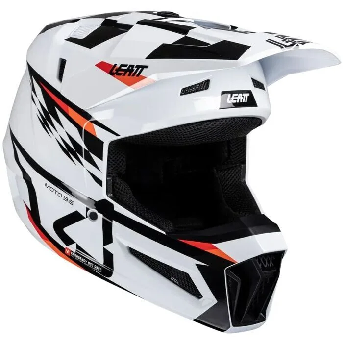 Economico Casco Moto Cross Bambino Leatt KIT MOTO 3.5 JR V25 Bianco Bianco