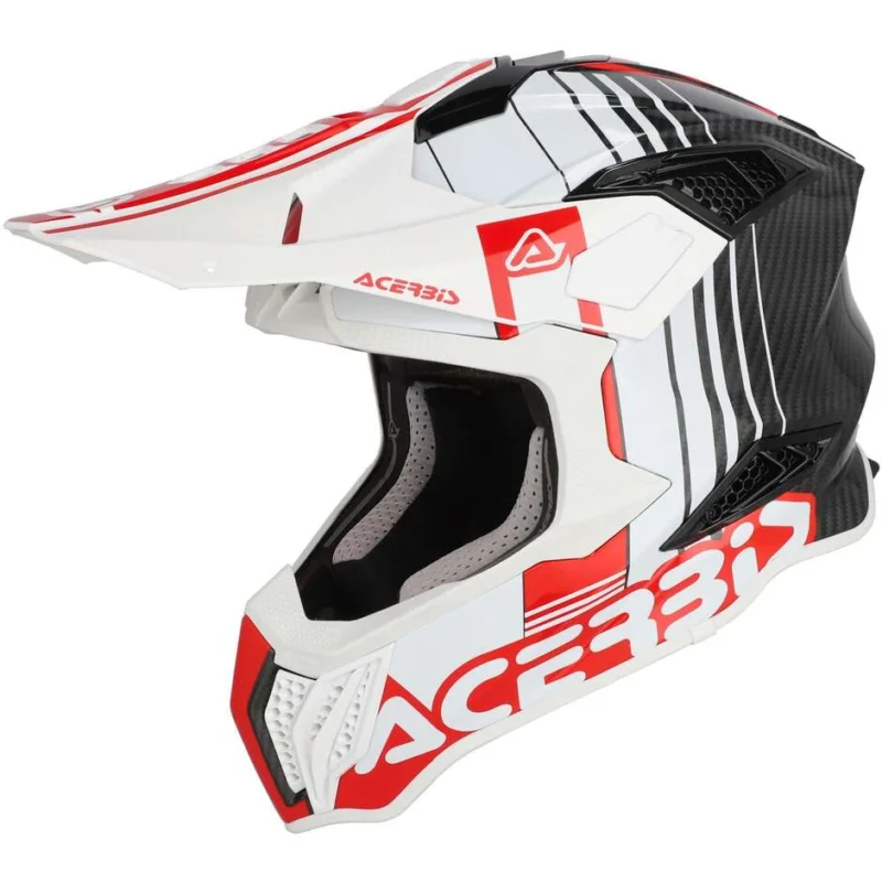 Ultima Occasione Casco Moto Cross Enduro Acerbis AIRSTRIKE-C Bianco Rosso