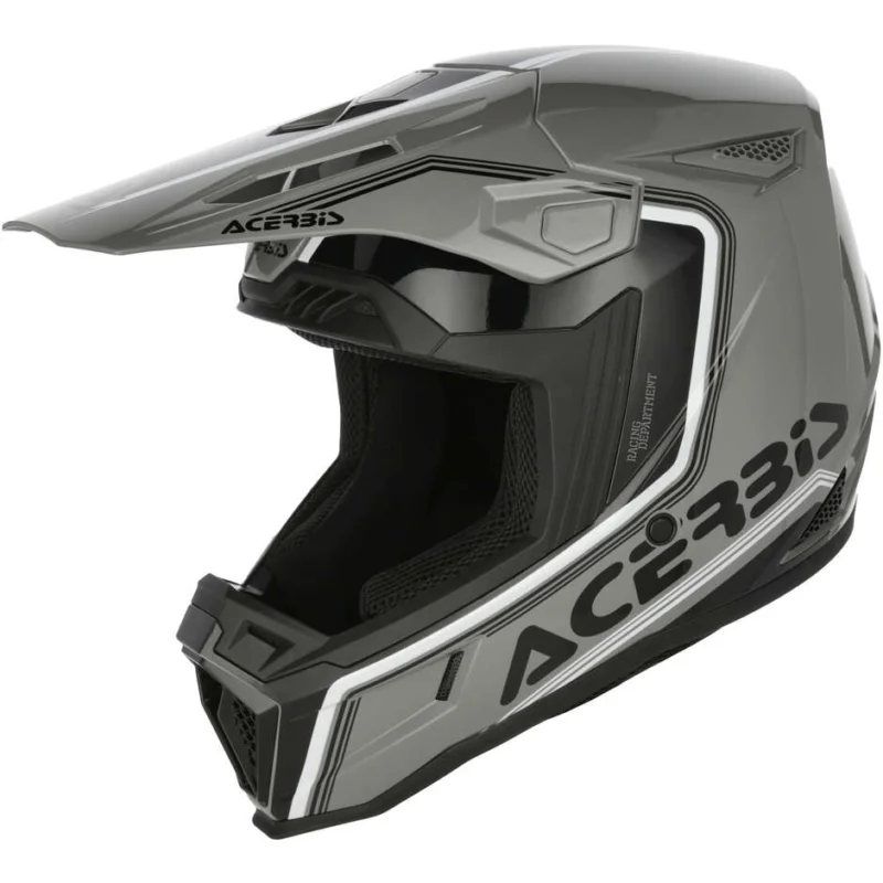 Di Tendenza Casco moto Cross Enduro Acerbis Whoops Grigio Nero